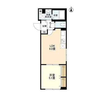 ウェルスクエアイズム蒲田【1階】の間取り