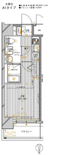 メインステージ大森北【11階】の間取り