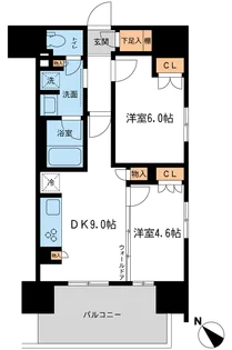 BLESS宮崎台【0108号室】の間取り
