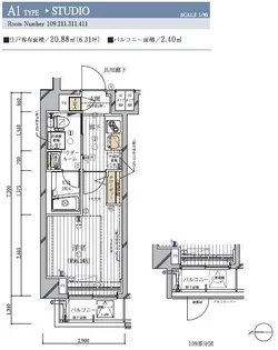 メインステージ多摩川Ⅲ【1階】の間取り