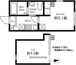 ハーミットクラブハウス御所山【1階】の間取り