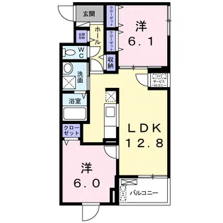 ラシーヌ 菊名 Ⅱ S【4階】の間取り