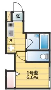 ベイルーム吉野町【1階】の間取り