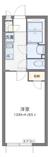 クレイノPOCKET PARK【1階】の間取り