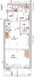 ハーモニーレジデンス武蔵小杉フォレストスクエア【2階】の間取り