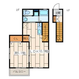 モア・フロント【2階】の間取り