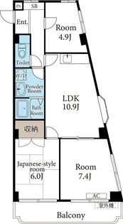 ロイヤルタウン下九沢【2階】の間取り