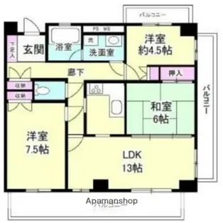 メイプル末廣NO.18【4階】の間取り