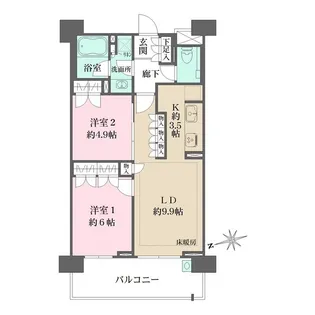 ザ・パークハウス横濱中山【3階】の間取り