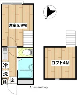 グロリア溝の口【1階】の間取り
