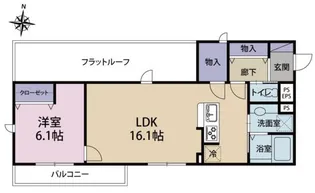 クレスト蒲田【3階】の間取り