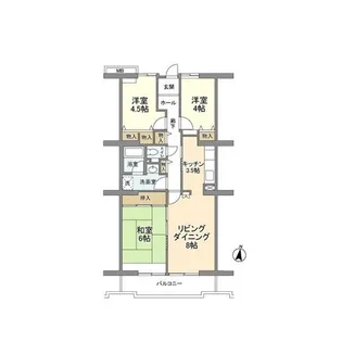 コーポレート中央林間1号棟【7階】の間取り