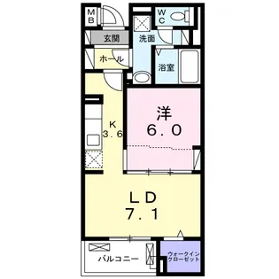 ル フィオーレ【4階】の間取り