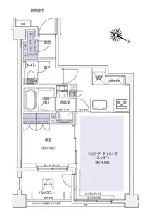 KDXレジデンス横濱紅葉坂【1階】の間取り