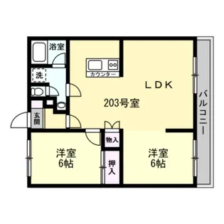 サンコーポ岩野【2階】の間取り