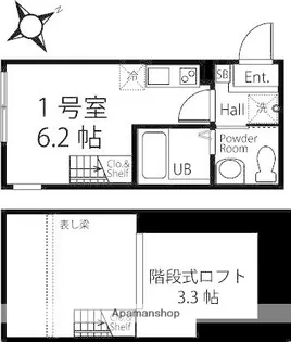 ハーミットクラブハウスヒルトップ(ハーミットクラブハウスヒルトッ【1階】の間取り