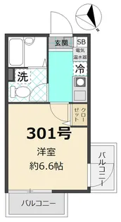 コンフォート由比ヶ浜【3階】の間取り