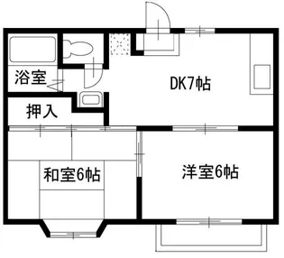 プリティ・シャトル【1階】の間取り