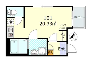 ラソルティ横浜【1階】の間取り