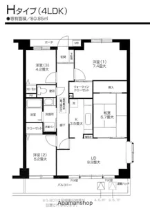 4LDKの間取り画像