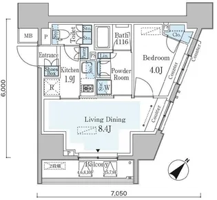 GRAN PASEO横濱関内PREMIUM【6階】の間取り