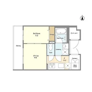 ドゥーエ大鳥居WEST【5階】の間取り