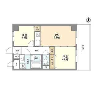 ミリアレジデンス西蒲田【4階】の間取り