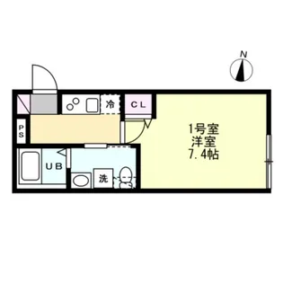 ベイルーム厚木町【2階】の間取り