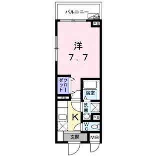 ウエスト シックス【3階】の間取り