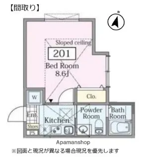 スカイレジデンスARA横浜弘明寺【2階】の間取り