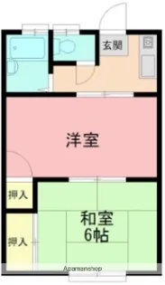 つゆきハイツ【1階】の間取り