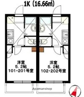 リーヴェルポート横浜金沢【2階】の間取り