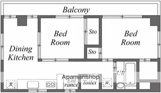 アクセス善行【4階】の間取り
