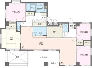 プロシード藤沢鵠沼【8階】の間取り