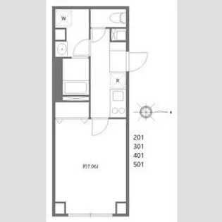 アセットホーム横浜【2階】の間取り