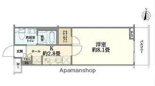 エステムコート元住吉【3階】の間取り