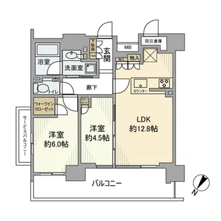シティテラス横浜ノース棟【5階】の間取り