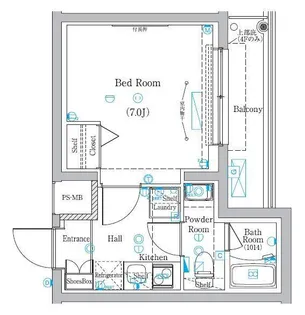 ラフィスタ元町Ⅱ【4階】の間取り