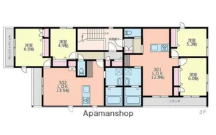 フラッグ・フォレスト【3階】の間取り