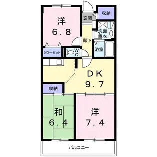 プラムハウス【2階】の間取り