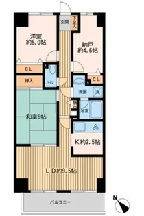 ガーデンシティ金沢文庫【0813号室】の間取り