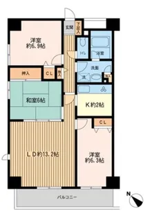 ガーデンシティ金沢文庫【6階】の間取り