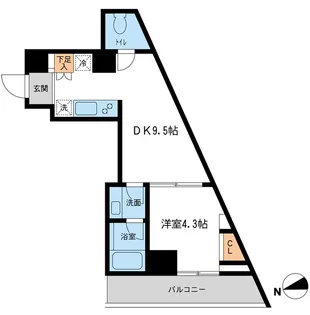 レジデンス雪谷大塚【0201号室】の間取り