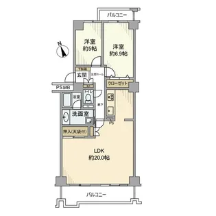 戸塚ハイライズB棟【8階】の間取り