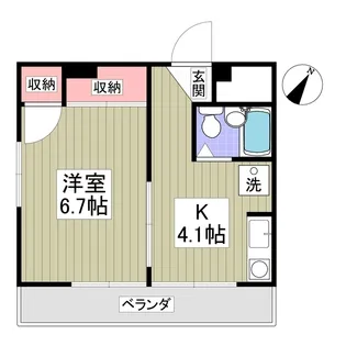 ウィスタリア佃野【3階】の間取り