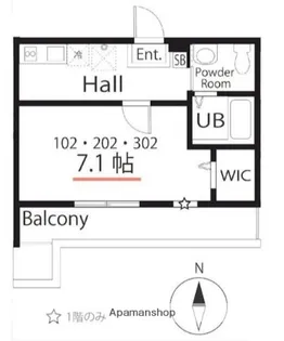 ハーミットクラブハウスソフィア横浜根岸【3階】の間取り