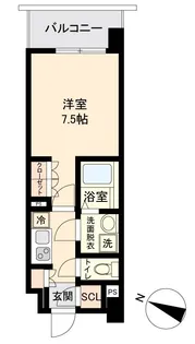 オープンブルーム二子【0317号室】の間取り