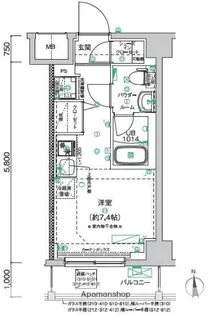 クラリッサ横浜ロッソ【2階】の間取り