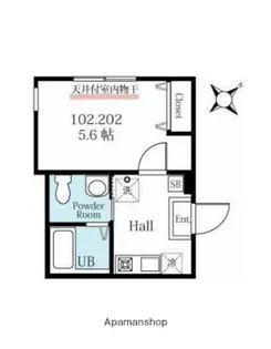 ハーミットクラブハウス山手柏葉【2階】の間取り