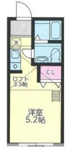 ベイルーム上町【2階】の間取り